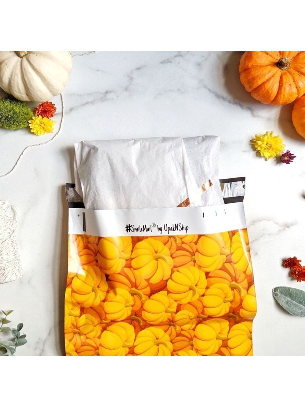 25 10X13 Poly Mailers Pumpkin, Shipping Envelopes Bags PRICE IS FIRM Fall - Picture 10 of 11